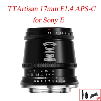 TTArtisan 17 мм F1.4 APS-C Объектив камеры с Ручной Фокусировкой MF для Sony E Mount A6300 A6500 A6400 6000 NEX6 NEX7 NEX5R NEX5T A5000 A5100